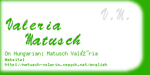 valeria matusch business card